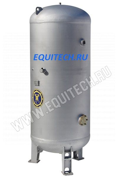 РВ 500-02/10 ресивер воздушный (воздухосборник) вертикальный, 500л, 10 атм, до -60ºС, нержавеющая сталь